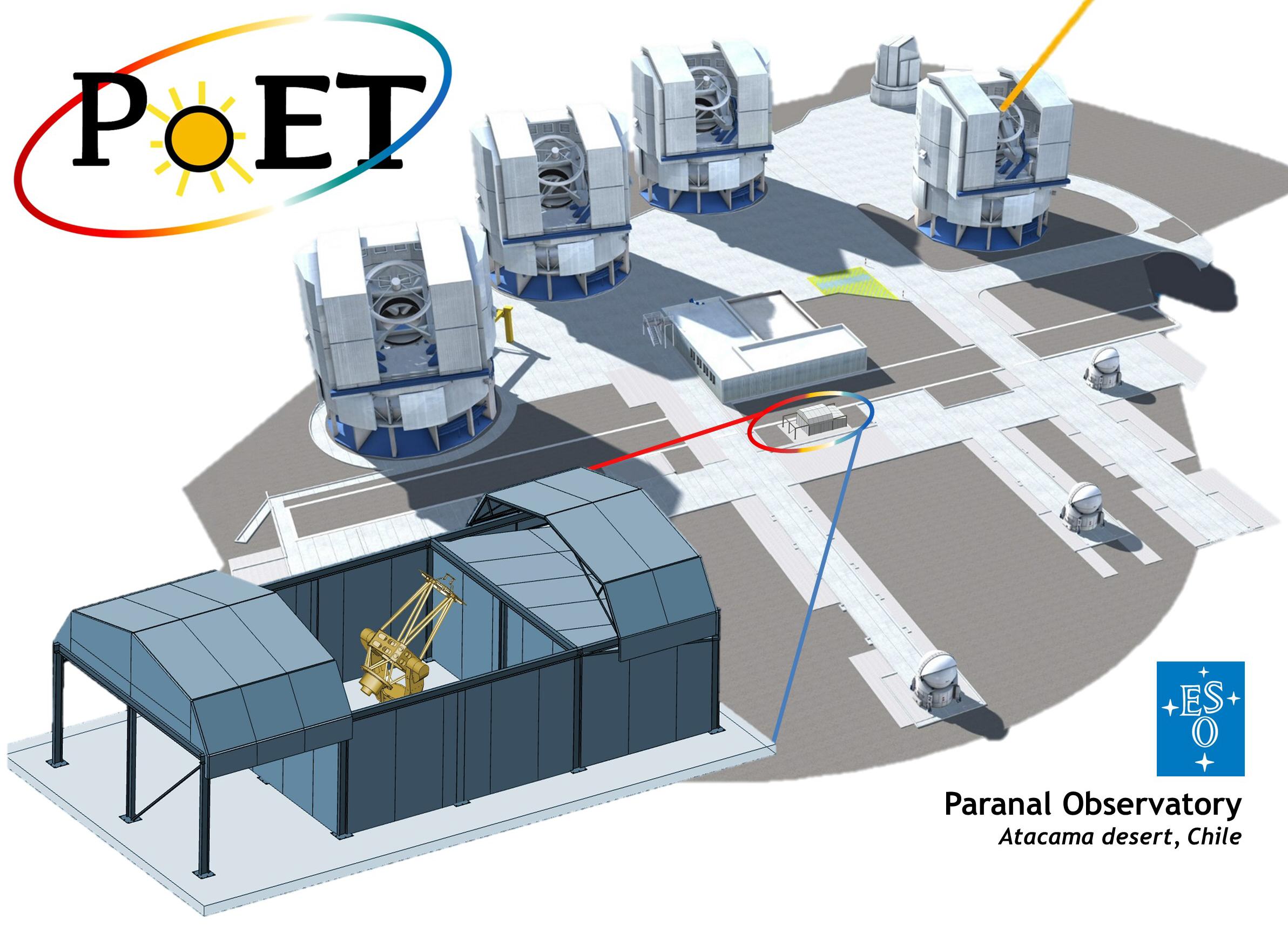 Sitio de instalación del telescopio solar PoET, en el Observatorio Paranal (ESO – Chile)
