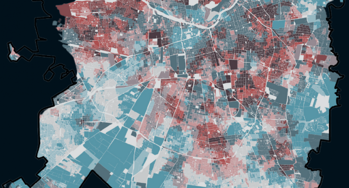 Elaboran mapa que muestra las zonas de mayor riesgo de calor en Santiago